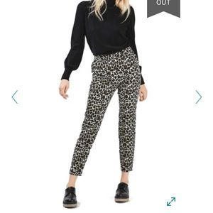 Topshop cigarette pants leopard Brown Black Size 2